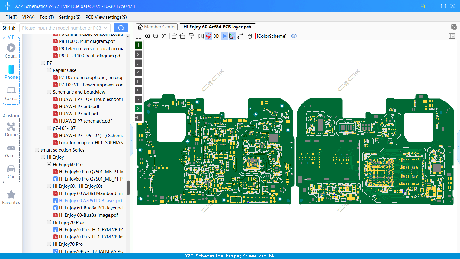 Huawei Hi Enjoy 60 Azf8d PCB Layer